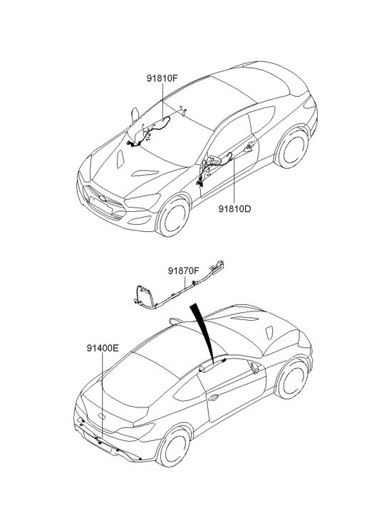 91630-2M010 Hyundai Wiring Assembly-Front Door(Assist)