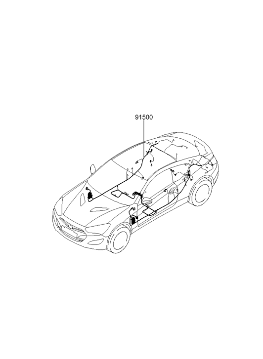 Hyundai 91707-2M030 Wiring Assembly Floor 91707-2M030 Hyundai Wiring Assembly Floor