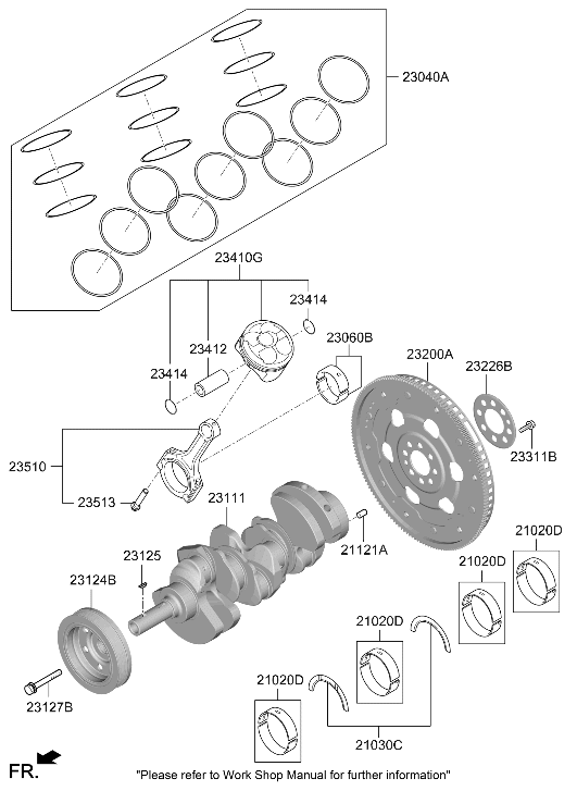 23060-3N502 Hyundai Connecting Rod Bearing Pair Set