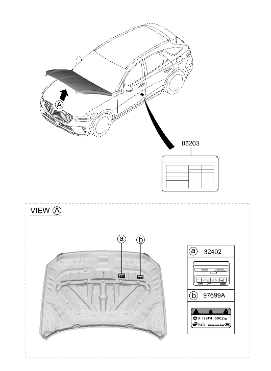 Hyundai 32450-2T054 Emission Label 32450-2T054 Hyundai Emission Label