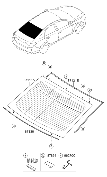 Hyundai 96280-C1000 Wiring Assembly-Glass Antenna 96280-C1000 Hyundai Wiring Assembly-Glass Antenna