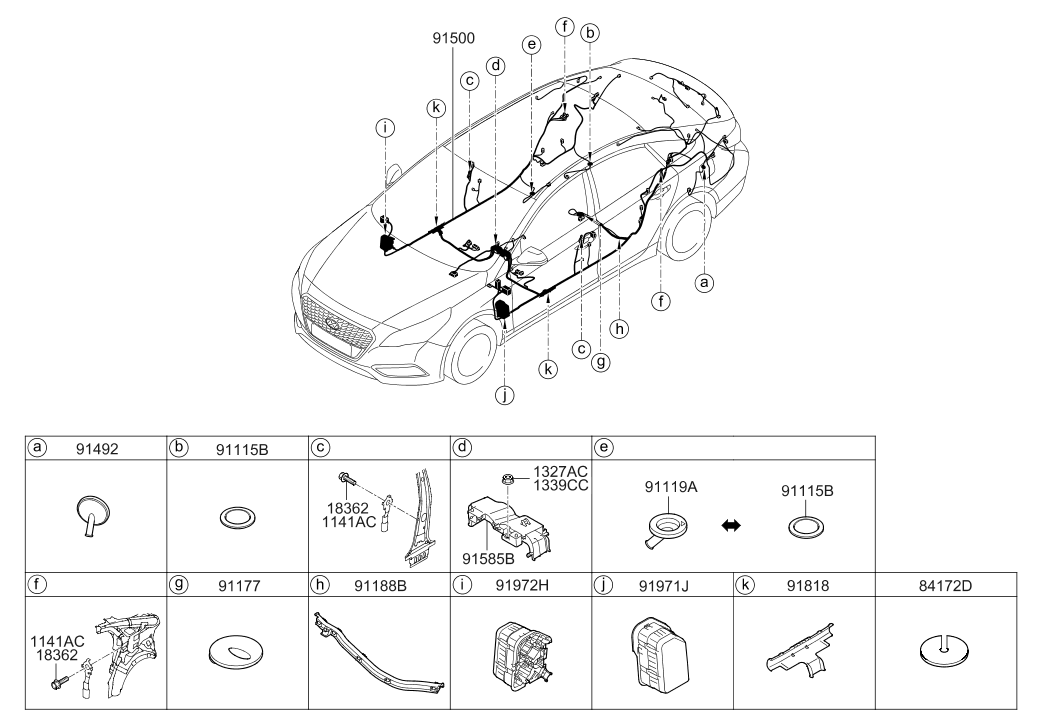 Hyundai 91556-E6181 Wiring Assembly Floor 91556-E6181 Hyundai Wiring Assembly Floor