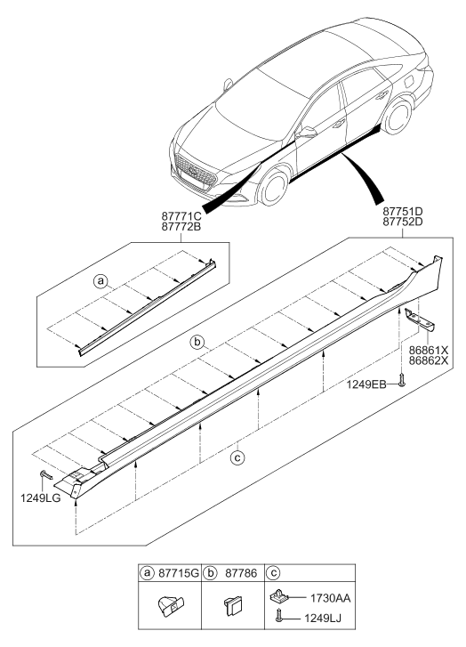86864-E6000 Hyundai Guard Assembly-Rear DEFLECTOR,RH