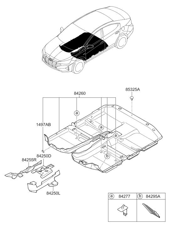 Hyundai 84268-F2060-TRY Cover-Foot Rest 84268-F2060-TRY Hyundai Cover-Foot Rest