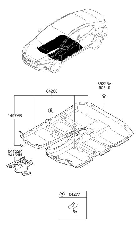 84260-F3000-TRY Hyundai Carpet Assembly Floor