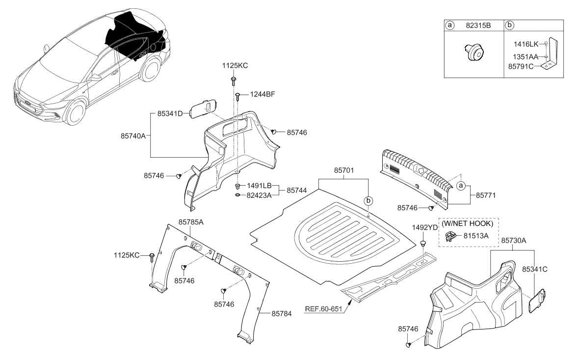 85753-F3000-XUG Hyundai A/S Cover,LH