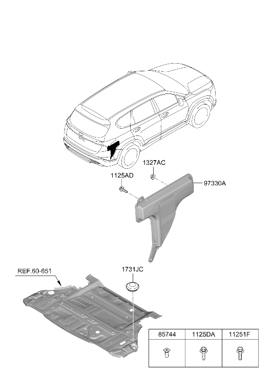 Hyundai 97995-S2AA0 Cover Assembly-RR A/CON BLANKING 97995-S2AA0 Hyundai Cover Assembly-RR A/CON BLANKING