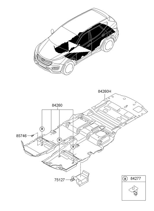 84260-4Z000-NBC Hyundai Carpet Assembly Floor