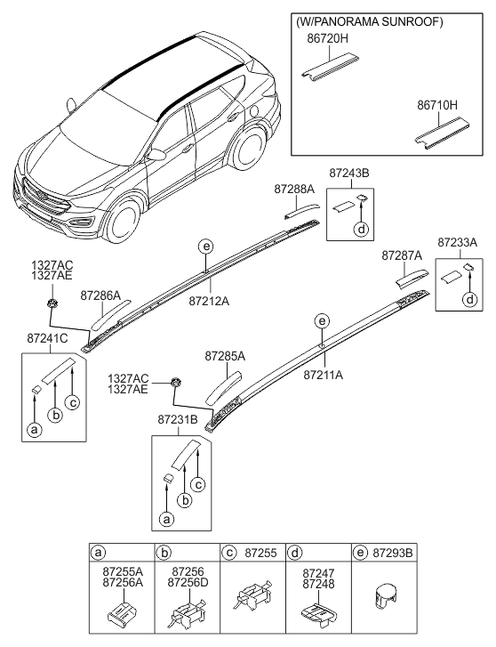 87270-2W500-EB Hyundai Roof Rack Assembly Left Hand