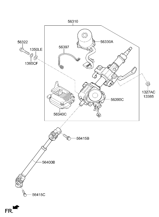 56340-4Z000 Hyundai Controller Assembly MDPS