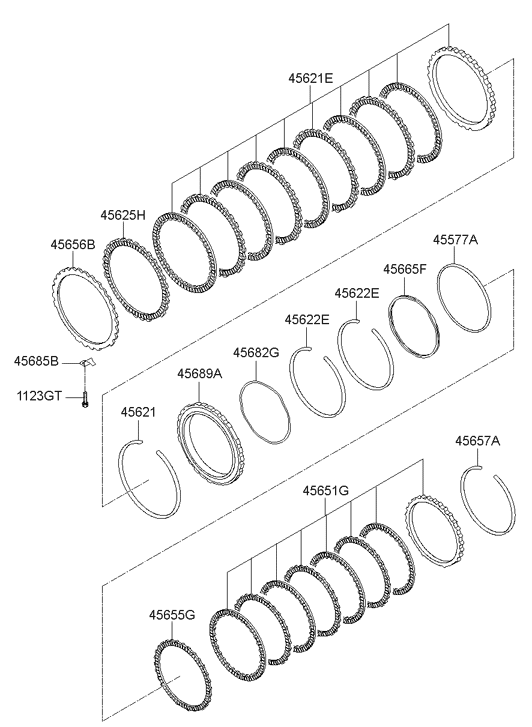Hyundai 45685-4F000 Plate-O.W.C Spring 45685-4F000 Hyundai Plate-O.W.C Spring