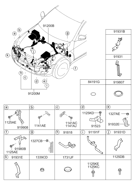 91970-3M440 Hyundai Protector Wiring