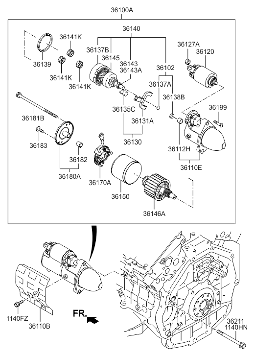 36110-3F020 Hyundai Housing