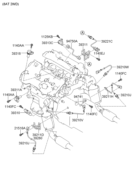 39311-3C030 Hyundai Bracket-C.A.S