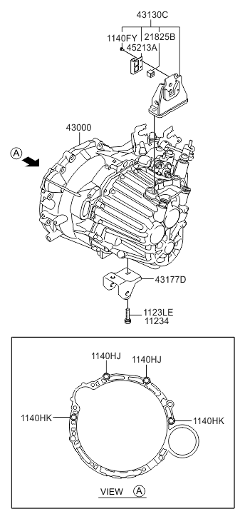 43147-24101 Hyundai Bracket-Nut Stopper