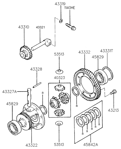 Hyundai 43332-22600 Differential Drive Gear 43332-22600 Hyundai Differential Drive Gear