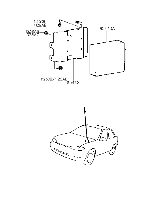 Hyundai 95442-22601 Bracket-Transmission Control Module 95442-22601 Hyundai Bracket-Transmission Control Module
