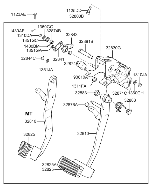 32830-2E100 Hyundai Member Assembly-Brake