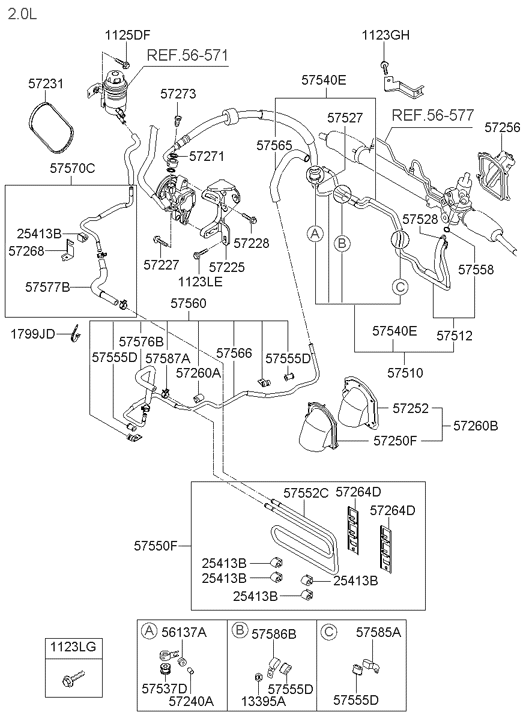 57527-28000 Hyundai Nut-Flare
