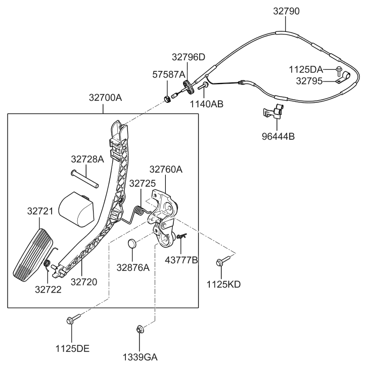 32760-2E100 Hyundai Bracket