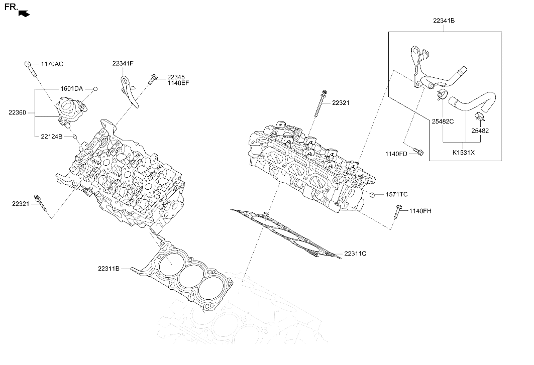 22360-3L100 Hyundai Adapter Assembly-Fuel Pump