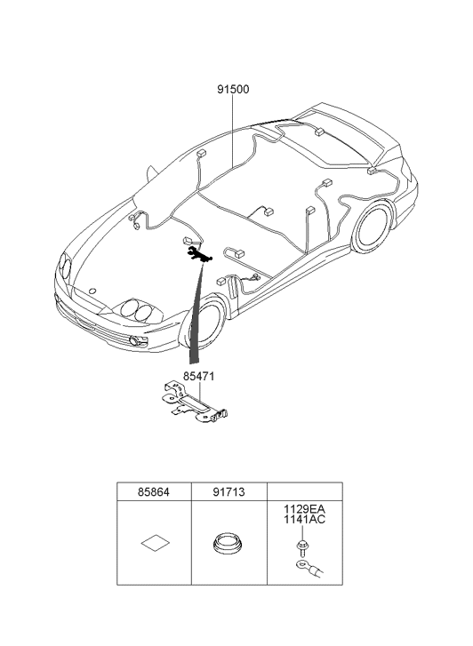 Hyundai 91560-2C252 Wiring Assembly Floor 91560-2C252 Hyundai Wiring Assembly Floor