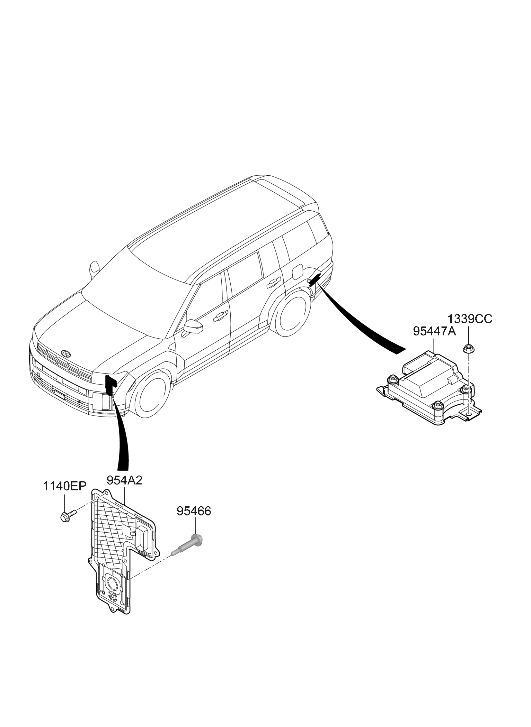 Hyundai 95447-2N800 ECU-4WD 95447-2N800 Hyundai ECU-4WD