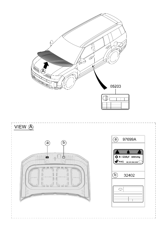 Hyundai 32450-2S353 Emission Label 32450-2S353 Hyundai Emission Label