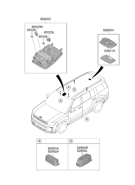 Hyundai 92810-R6010-RET Overhead Console Lamp Assembly 92810-R6010-RET Hyundai Overhead Console Lamp Assembly