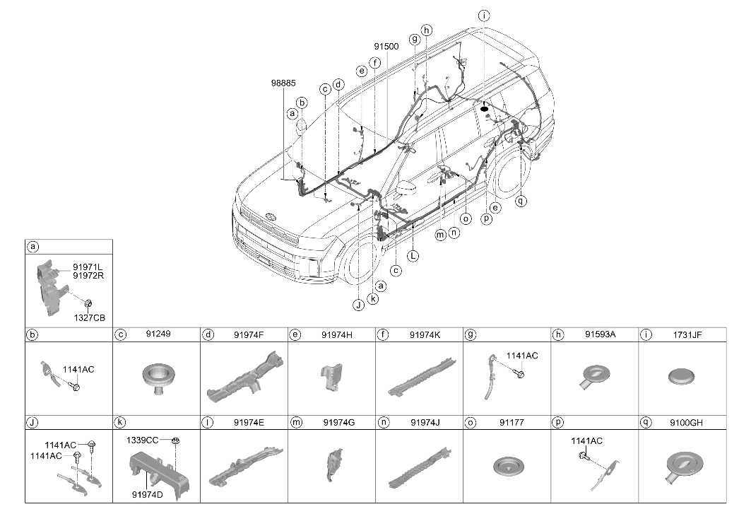 Hyundai 91981-P6510 Grommet-Wiring 91981-P6510 Hyundai Grommet-Wiring