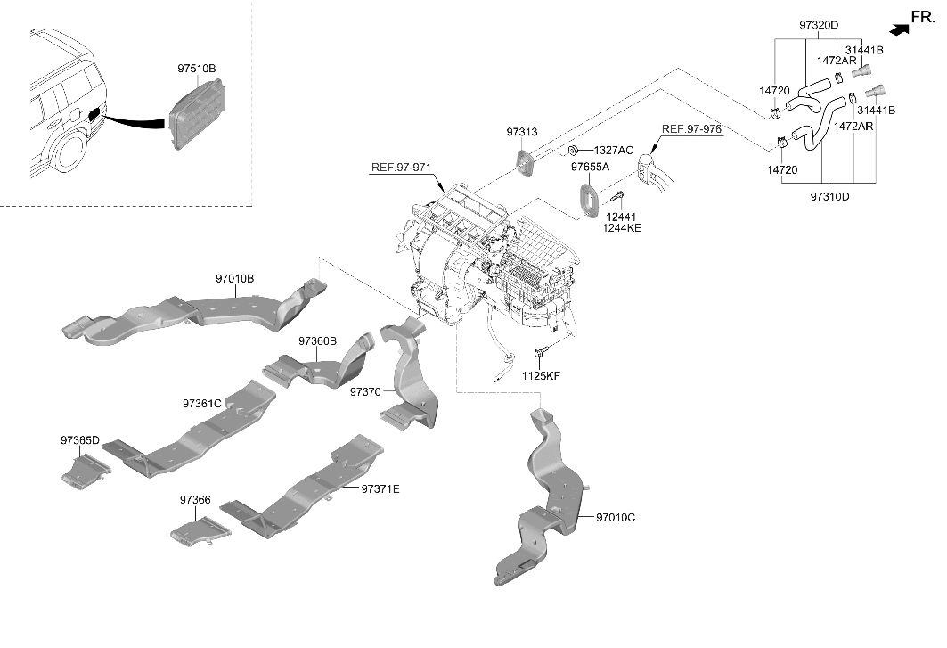 Hyundai 97311-R6000 HOSE ASSY-WATER INLET 97311-R6000 Hyundai HOSE ASSY-WATER INLET