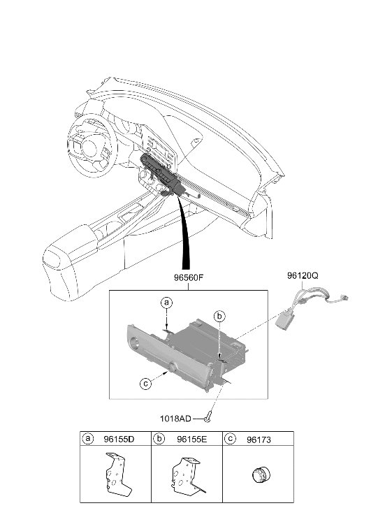 Hyundai 96560-AA080-YFR Avn Head Unit Assembly 96560-AA080-YFR Hyundai Avn Head Unit Assembly