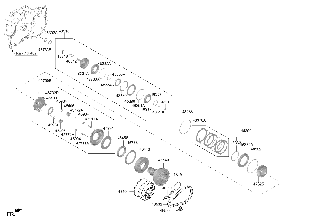 48533-2H010 Hyundai Rail-Guide