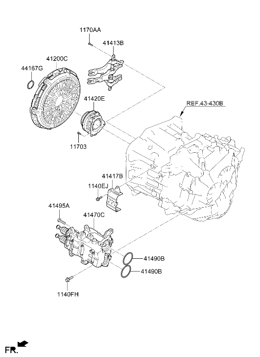 Hyundai 41420-2D500 Bearing Set-Double Clutch 41420-2D500 Hyundai Bearing Set-Double Clutch
