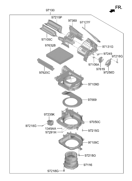 Hyundai 97291-3K000 Nut U 97291-3K000 Hyundai Nut U