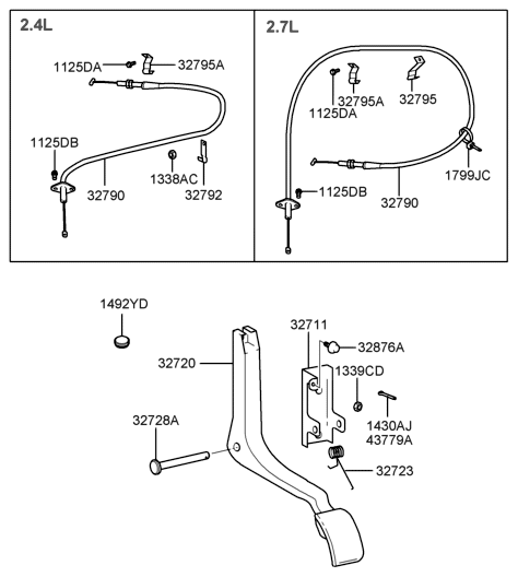 32795-38020 Hyundai Clamp-Accelerator Cable