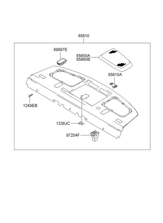 85660-3D000-LK Hyundai Grille Assembly-Rear Speaker,RH