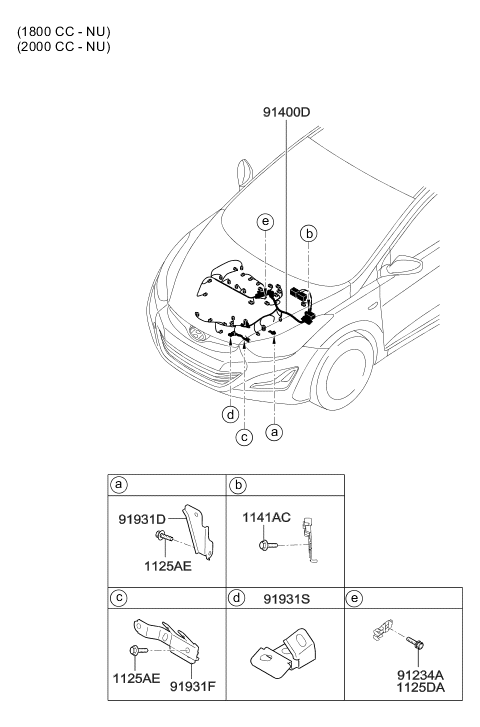 Hyundai 91435-3X050 Wiring Assembly Control 91435-3X050 Hyundai Wiring Assembly Control