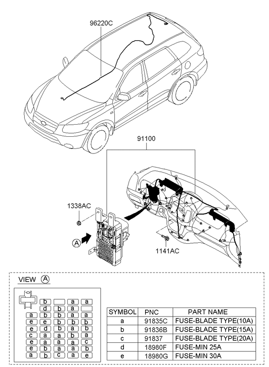 91110-0W511 Hyundai Wiring Assembly Main