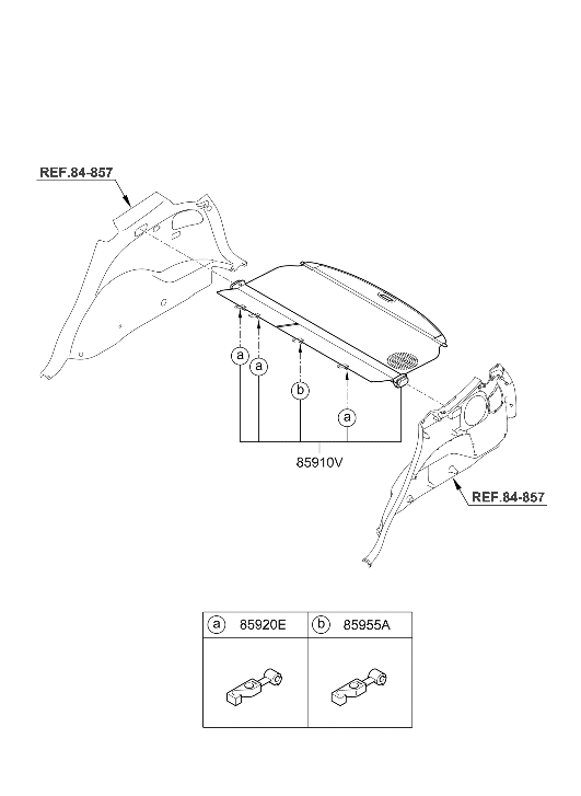 85910-2B001-WK Hyundai Screen Assembly Cargo