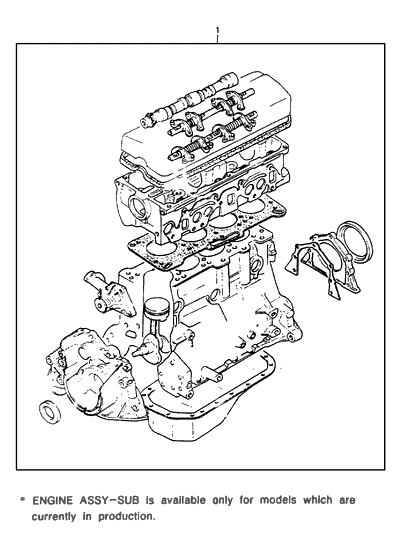 Hyundai 21101-21720 Engine Assembly-Sub 21101-21720 Hyundai Engine Assembly-Sub