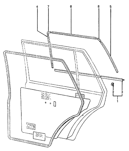 83852-21001 Hyundai Moulding-Rear Door Frame,LH