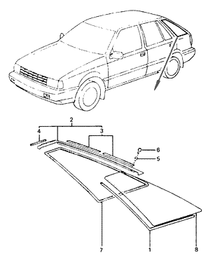 Hyundai 87811-21101 Glass-Quarter Fixed LH 87811-21101 Hyundai Glass-Quarter Fixed LH
