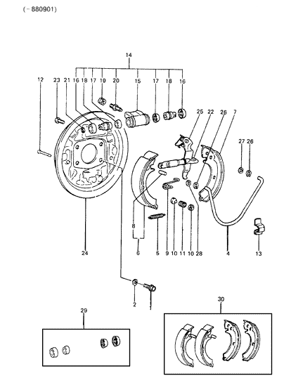 Hyundai 58322-21300 Spring-Shoe Hold Down 58322-21300 Hyundai Spring-Shoe Hold Down