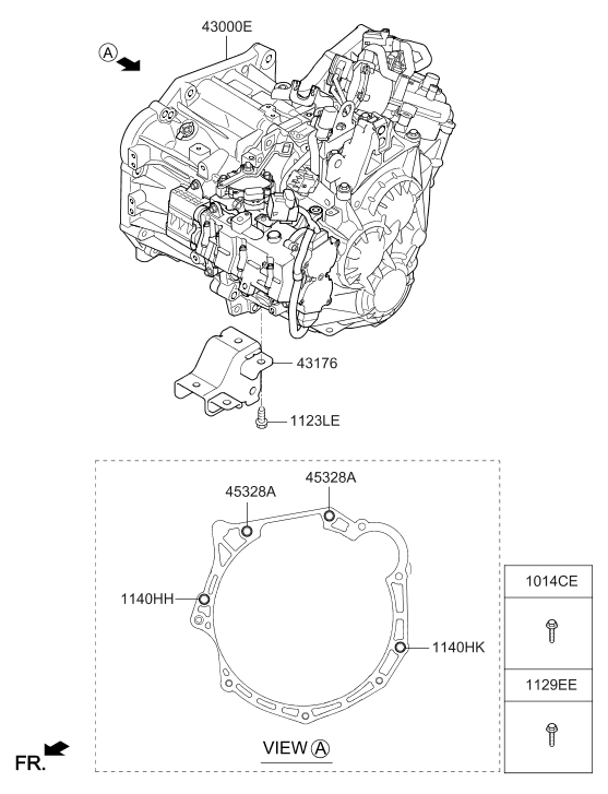 Hyundai 43000-2D016 Transmission Assembly-DCT 43000-2D016 Hyundai Transmission Assembly-DCT