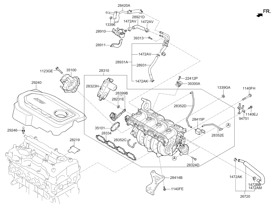 Hyundai 22451-03020 Screw 22451-03020 Hyundai Screw