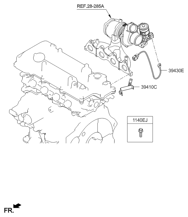 Hyundai 39410-2B120 Bracket-Ext-Wire-RCV 39410-2B120 Hyundai Bracket-Ext-Wire-RCV