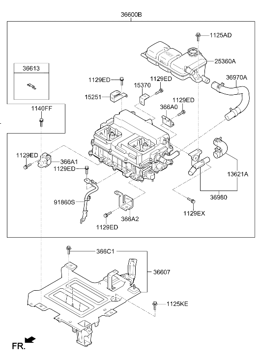 36600-2B183 Hyundai HPCU Reservoir Module