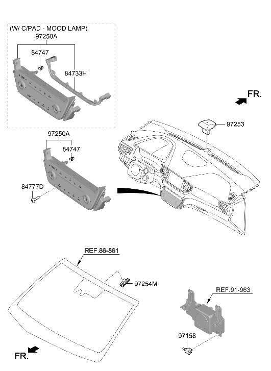 84733-G2CA0 Hyundai Mood Lamp Assembly