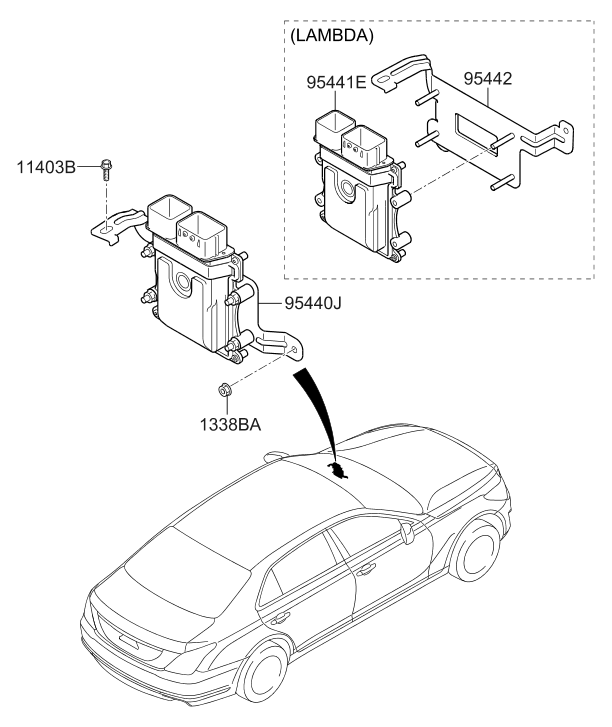 Hyundai 95442-47100 Bracket-Transmission Control Module 95442-47100 Hyundai Bracket-Transmission Control Module